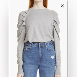 Ted Baker Alicina Folded Sleeve Gray Sweater